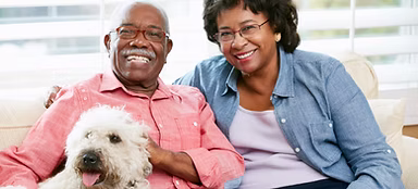 Senior couple with dog Senior Couple with dog